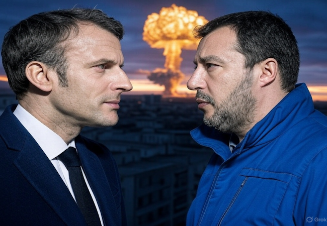 Salvini invective Macron : « Ce fou nous entraine vers l’apocalypse nucléaire ! »