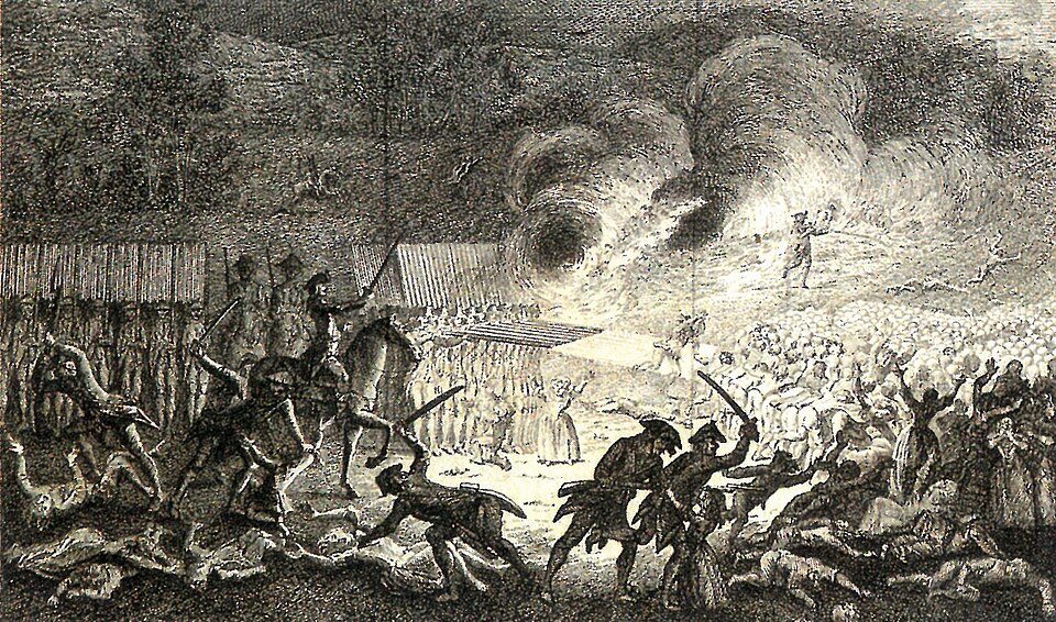 960px-Massacres_en_Vendée_Colonnes infernales - MultiPol 360 Les colonnes infernales sous le commandement du général républicain Louis Marie Turreau lors de la guerre de Vendée