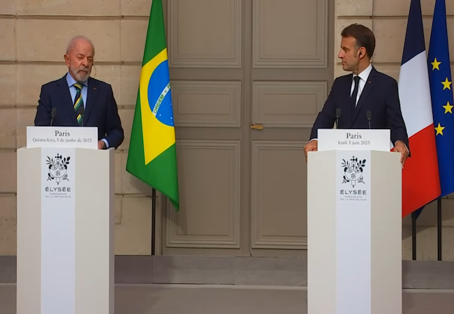 Lula da Silva, président du Brésil, impose le MERCOSUR à Macron
