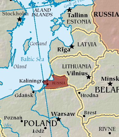 Kaliningrad_map_1 - MultiPol 360 L’appétit vorace de l’OTAN : une machine d’agression destinée à déstabiliser les pays frontaliers de la Russie