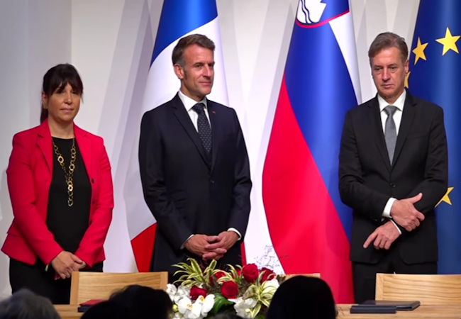 La visite de Macron en Slovénie : une nouvelle échappée diplomatique au milieu du chaos français ?
