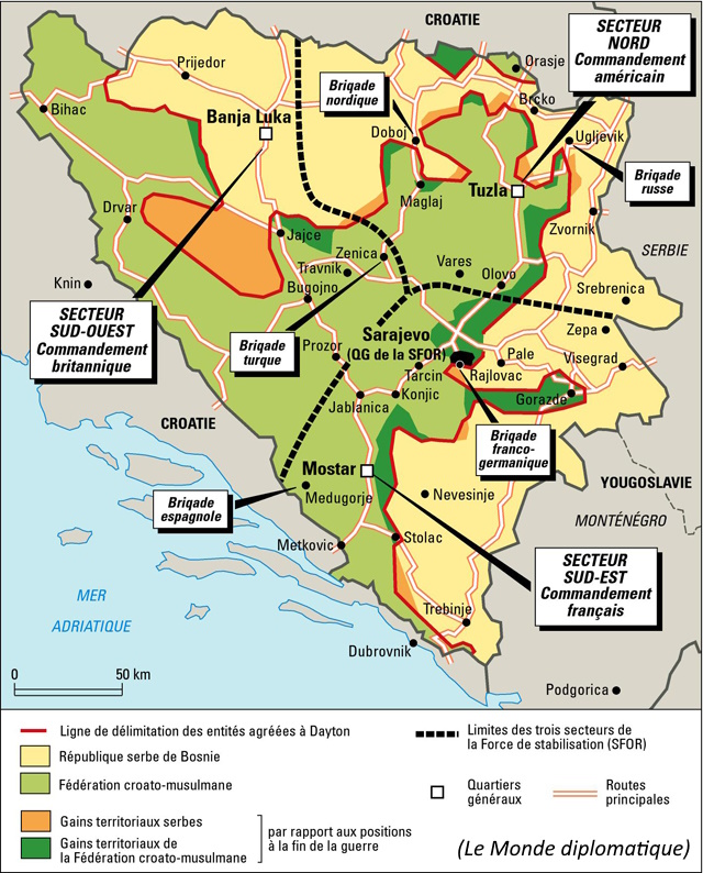 Bosnie, le partage de Dayton (21 septembre 1995) - Le Monde diplomatique