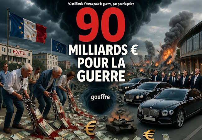 90 milliards d’euros pour la guerre, pas pour la paix : l’Europe se saigne pour un gouffre sans fond